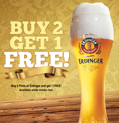 Erdinger – Buy 2 Get 1 Free