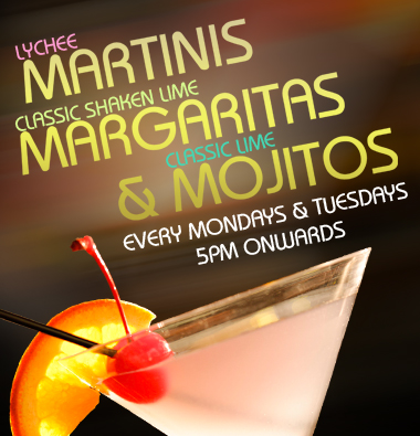 Martinis, Margaritas, Mojitos